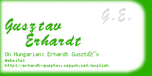 gusztav erhardt business card